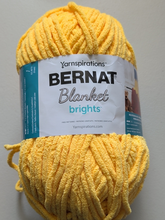 Bernat Other - Bernat Blanket Brights Chenille Yarn - School Bus Yellow